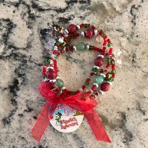 Christmas themed stretch bracelets NWT